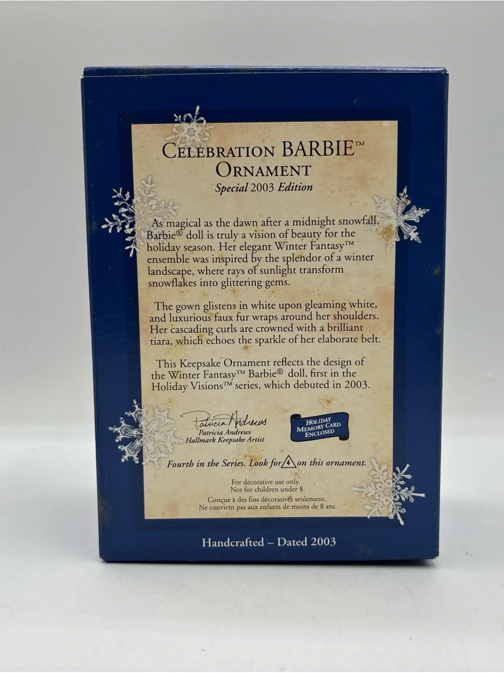 Hallmark Keepsake 2003 Celebration Barbie Ornament Special Edition 4th In Series